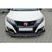 Накладка сплиттер на передний бампер на Honda Civic IX Type R